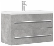 betonszürke szerelt fa mosdószekrény 80 x 38,5 x 48 cm
