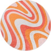 Narancssárga mosható kerek szőnyeg ø 100 cm Colors of Joy – Vitaus