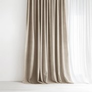 Goldea malaga dekoratív drapéria - kávé természetes 140x135 cm