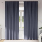 Függönyök 2 pcs Antracitszürke 245 x 140 cm Poliészter