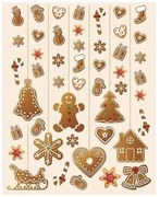 Karácsonyi matricák Mézeskalács, 33 x 50 cm