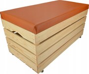 Fenyő Láda Ülőfelület Tároló Láda Puff