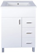 Viva STYLE Karina 85 lábon álló fürdőszobabútor 3 fiókos Sanovit ATRIA 9085 mosdóval 85 x 45,5 cm