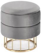 MINTY puff, 37 cm átmérő, szürke/arany színben