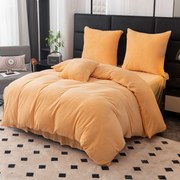 Mikroplüss ágyneműhuzat FUZZA barackszínű Ágyneműhuzat mérete: 2 db 70 x 90 cm | 200 x 220 cm