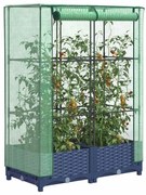 vidaXL rattan megjelenésű magaságyás melegháztakaróval 80x40x123 cm