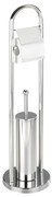 WENKO 16993100 - VASTO WC-készlet 22x81 cm rozsdamentes acél/ezüstszínű