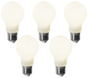 5 db E27 dimbare LED lamp A60 opaal 7W 806 lm 4000K