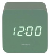 Karlsson 5982GR dizájner LED-es óra ébresztővel,zöld, 7 cm