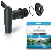 Waterform Csaptelep esővizes hordóhoz CANTAP 2 fekete