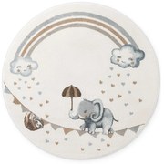Krémszínű gyerek szőnyeg ø160 cm Walk like an Elephant Rainbow – Villeroy&Boch