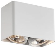 Design felületre szerelt spotlámpa fehér GU10 70mm 2-lámpás forgatható és dönthető - Vox