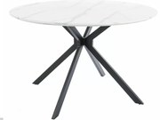 Aster étkezőasztal fehér márvány/fekete 120cm