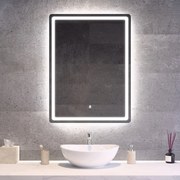 Álló fürdőszobai LED tükör 60x80cm | Gesztusvezérlés - Páramentesítő - Fényerő és színhőmérséklet szabályozás | Welland Type20V
