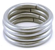 Fém függönykarika szatén nikkel 10 db