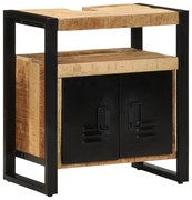 Fürdőszoba Mosdókagyló Szekrény 55x35x60 cm Tömör Rusztikus Fa Pina