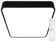 Top Light - LED Dimmelhető mennyezeti lámpa LED/51W/230V szögletes fekete + távirányító