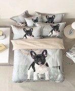 3 részes ágyneműhuzat Polycotton French Bulldog 200x140cm+90x70cm TiaHome