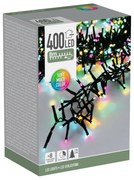 Macaron kültéri fényfüzér, 8 m, 400 LED, (zöld, narancssárga, kék, rózsaszín), időzítő, IP44, 8 m