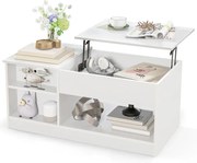 Modern dohányzóasztal emelhető asztallappal és tárolórekeszekkel