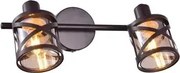 Beltéri karos spotlámpa e14 2x40w barna oberon
