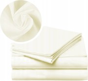 Lepedő 160x210 hagyományos gumi nélküli pamut 100% krémszínű