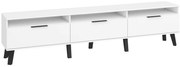 TV asztal/Szekrény Shela SVN-12 (fehér + fehér fényes). 780669