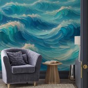 Fotótapéta - Festett tengeri hullámok (147x102 cm)