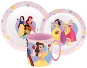 Disney Hercegnők True étkészlet, micro műanyag szett bögrével 350 ml