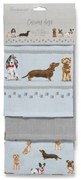 Pamut konyharuha szett 3 db-os 45x65 cm Curious Dogs – Cooksmart ®