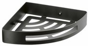GEDY 247914 Smart sarok polc zuhanyzóba, 21 x 4,5x 21 cm, matt fekete