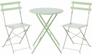 Aldotrade Bea összecsukható kerti bútor zöld, asztal és 2 szék készlet