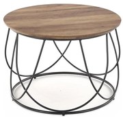 Kávésasztal NUBIRA 41x60 cm fekete/barna