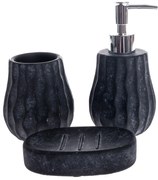 Douche cement fürdőszobai készlet3 db, fekete