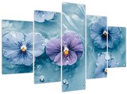 Kép - Ibolyák a vízben (150x105 cm)