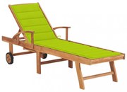 tömör tíkfa napozóágy élénkzöld párnával