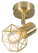 Art Deco spotlámpa sárgaréz dönthető és forgatható - Mosh