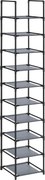 10 szintes cipőtartó 33 × 33 × 173 cm, szürke