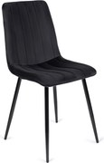 Szék fekete színben, bársony kárpittal IBIS