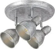 Beltéri karos spotlámpa e14 3x40w antik ezüst thelma