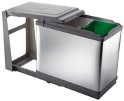 Műanyag szemetes szelektív hulladékhoz/beépíthető 16 + 10 l Tower - Elletipi