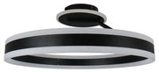 LED Dimmelhető felületre szerelhető csillár LED/86W/230V 3000-6500K fekete + távirányítás