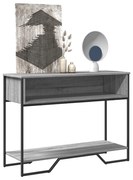 szürke sonoma szerelt fa dohányzóasztal 100x35x74,5 cm