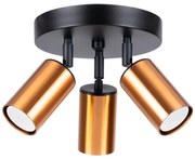 Sollux SL.1377 - Spotlámpa WINX 3xGU10/10W/230V fekete/réz