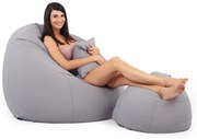 Szürke ALL IN XXL Babzsákfotel Garnitúra