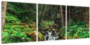 Patak képe az erdőben (órával) (90x30 cm)
