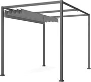 Outsunny Pergola kb. 3x2m Kerti Pavilon Terasz Fedés Fém Szabadonálló Kerti Pavilon Állítható Tetővel, UV Védelemmel, Napsütés Védelemmel Teraszra és