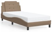 cappuccino színű ágykeret LED-ekkel matrac nélkül Zadar 90x190 cm