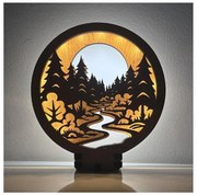 Li-Go 23580/DUB2 - LED dimmelhető asztali dekoráció LED/12W/230V 20x22 cm tölgy/fényes