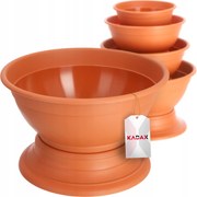 Virágtartó Tál Kerek Krizantém Temető 30cm Terrakotta